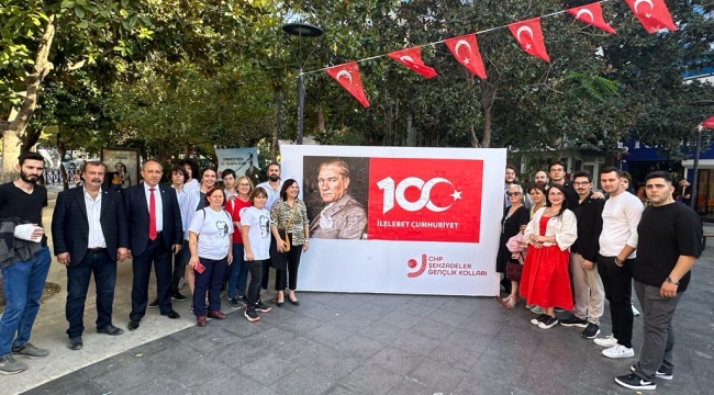 CHP'li gençlerden anlamlı 100.yıl etkinliği