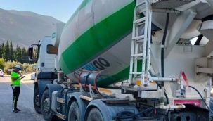 Trafikte hafriyat taşıyan araçlar denetimi