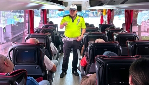 Trafikte "kemerini tak yola güvenle bak" denetimi