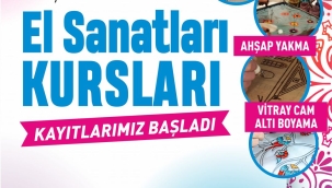 Alaşehir'de el sanatları kurs kayıtları başladı