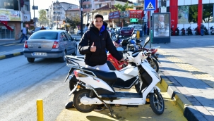 Alaşehir'de motorsiklet park alanı vatandaşlardan tam not aldı