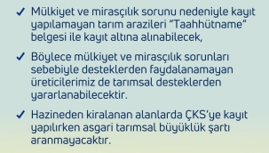 Çiftçilere önemli duyuru