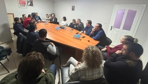 Gündem değerlendirme toplantısına başkan Akın'da katıldı