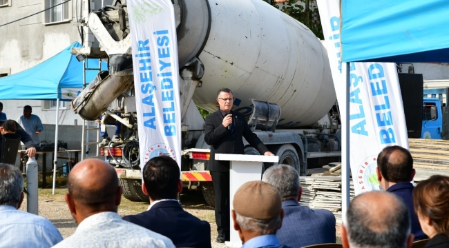 Kültür ve taziye evinin temel düzenlenen törenle atıldı