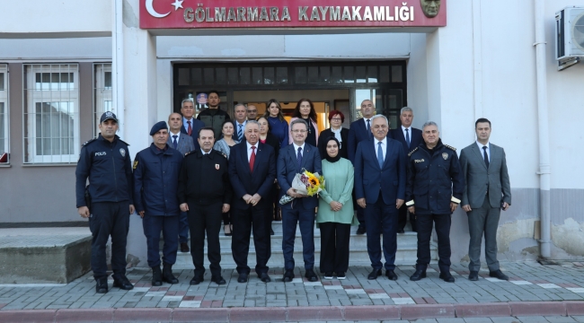 Vali ünlü Saruhanlı ve Gölmarmara ilçelerini ziyaret etti