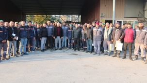 Başkan Bilgin işçilerin ve personelin yeni yılını kutladı