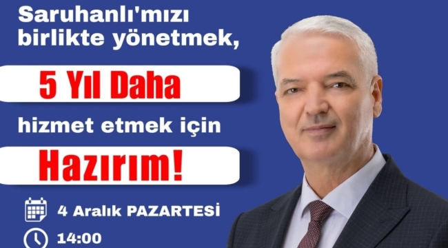 Başkan Bilgin yarın adaylığını açıklıyor