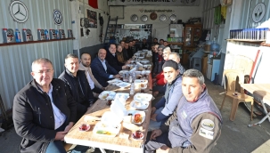 Başkan Dutlulu sanayi esnafıyla kahvaltı yaptı