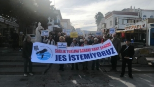 Foçalıların "Foça'ya sahip çık başka Foça yok"JES eylemi