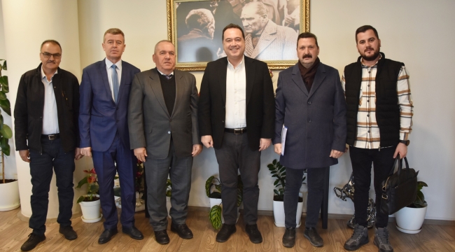 Mermer kooparatifi yöneticileri başkan Dutlulu'yu ziyeret etti