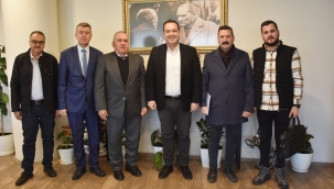 Mermer kooparatifi yöneticileri başkan Dutlulu'yu ziyeret etti