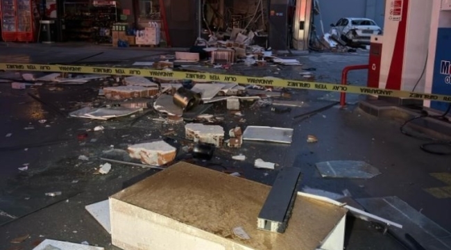Akaryakıt istasyonunda patlama iki kişi yaralandı