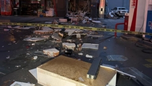 Akaryakıt istasyonunda patlama iki kişi yaralandı