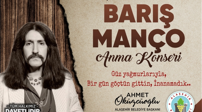 Alaşehir'de Barış Manço anısına koser