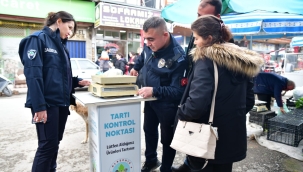 Alaşehir'de belediye tartı noktası oluşturdu