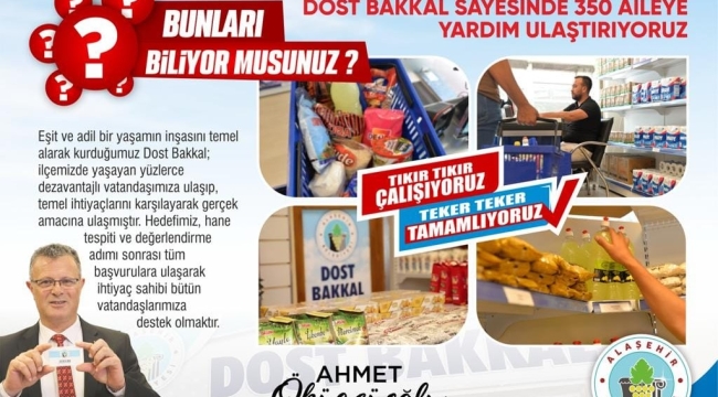 Alaşehir'de dost bakkal hizmeti