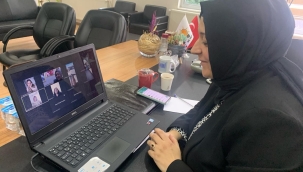 Başkan Kaplan 17 ilçe kadın kolları başkanlarıyla online toplandı