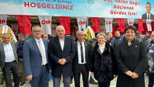 CHP Gördes belediye adayı Büke'nin seçim bürosu açıldı