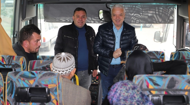 Koyunculuların servis sorununu başkan Bilgin çözdü