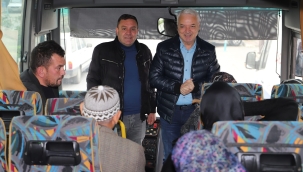 Koyunculuların servis sorununu başkan Bilgin çözdü