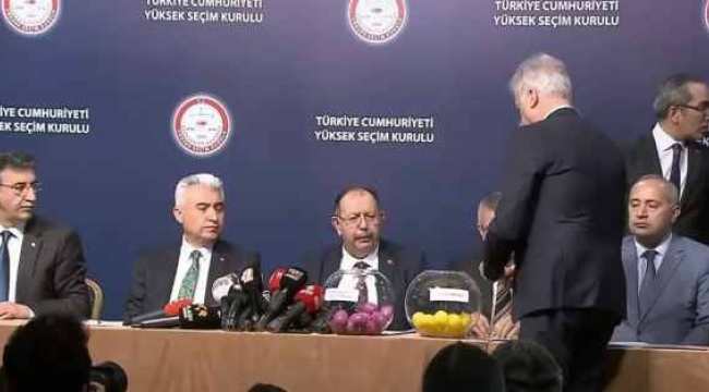 Kuralar çekildi:hangi parti kaçıncı sırada?