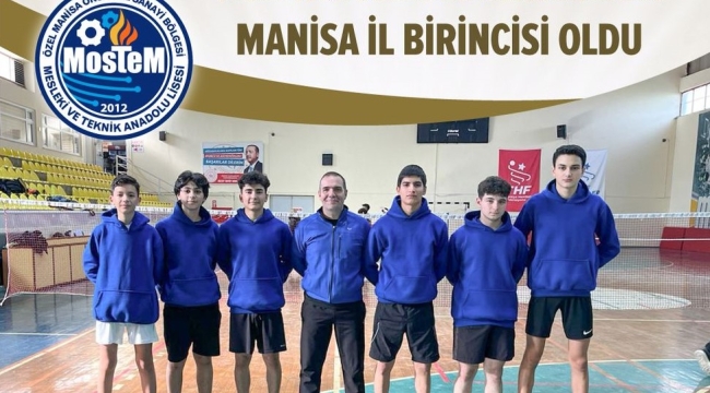 MOSTEM lisesi okullar arası badminton Manisa il birincisi