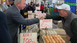 Nurlu fiyatlardan dert yanan esnafları dinledi