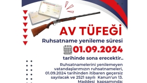 Ruhsat yenileme uyarısı