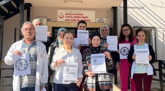 Aile hekimliği çalışanları vergide adalet için sessiz eylem