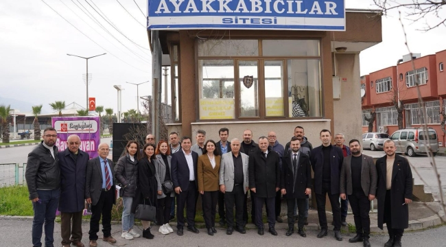 Başkan adayı Balaban Ayakkabıcılar sitesinde esnafla buluştu