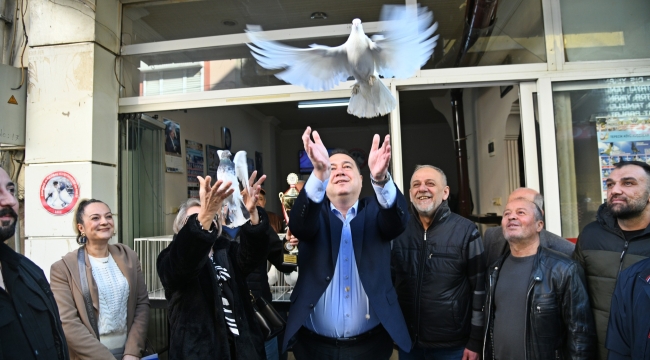 Başkan Dutlulu barış güverci uçurdu
