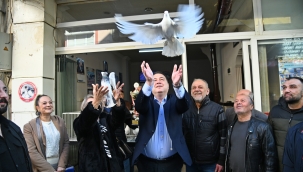 Başkan Dutlulu barış güverci uçurdu