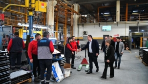 Başkan Dutlulu fabrikalarda işçileri ziyaret etti
