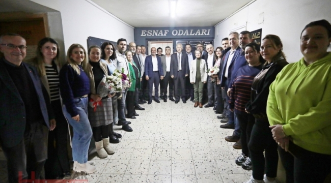 CHP'liler esnaf oda başkanları ve esnaf ve sanatkarlar odası'nı ziyaret etti