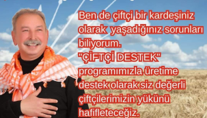 Çiftçi başkandan çiftçilere destek sözü