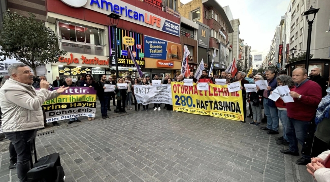 KHK mağdurlarının İzmir direnişi 280.haftasında 