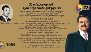 TOBB 72 yaşında