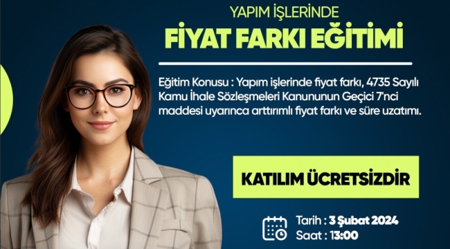 Yapım işlerinde fiyat farkı eğitimi