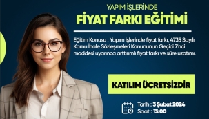 Yapım işlerinde fiyat farkı eğitimi
