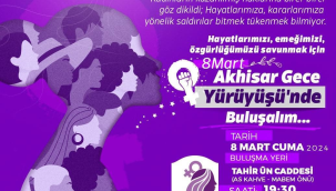 Akhisar'da kadınlar 8 marta sokağa çıkıyor