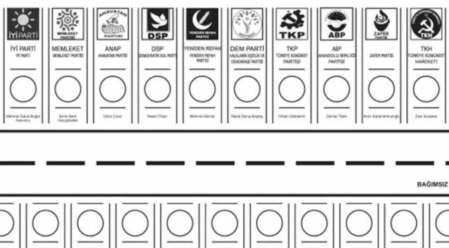 AKP başvurdu,YSK oy pusulasını değiştirdi