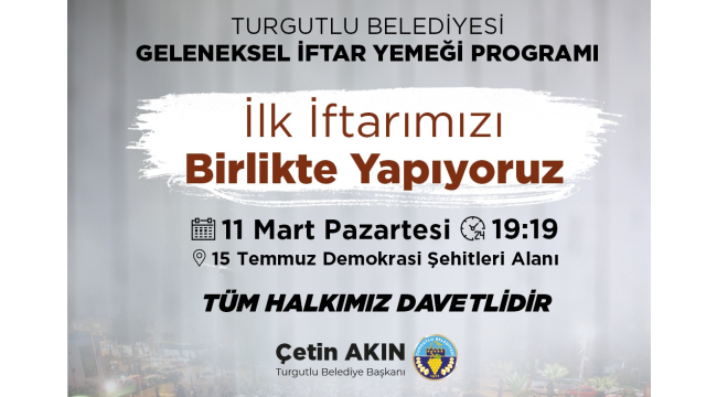 Turgutlu Belediyeden iftar sofrası 