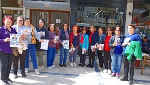 CHP'li kadınlar ev-ev kapı-kapı gezerek başkan Nurlu'ya oy istedi