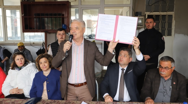 Kemiklidere düğün salonu yapımı imzaları atıldı