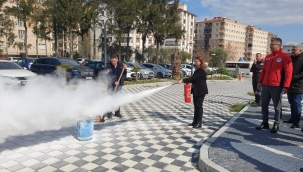 Kurum personeline temel yangın eğitimi