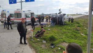 Tekirdağ'da trafik kazası 5 kişi öldü 10 kişi yaralandı