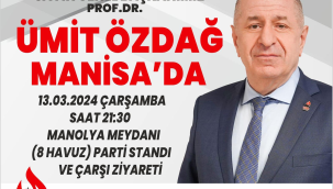 Zafer partisi lideri Manisa'ya geliyor