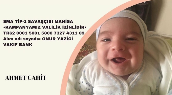 Zeyrek'ten SMA hastası bebek için destek çağrısı 