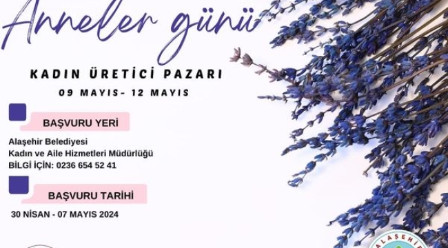 Alaşehir kadın üretici pazarı açılıyor