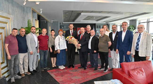 Başkan Zeyrek MESO ve MEM-DER başkanı Akyüz'le görüştü